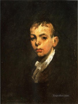  head Oil Painting - Head of a Boy aka Gray Boy Realist Ashcan School George Wesley Bellows